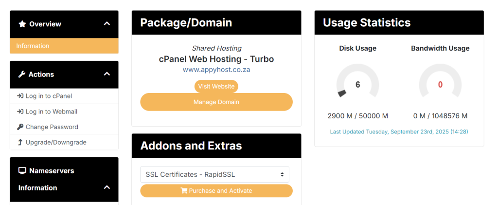appyhost dashboard